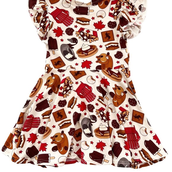 Little Eyes Canada D’Eh Bamboo Twirl Dress - Picture 2 of 4